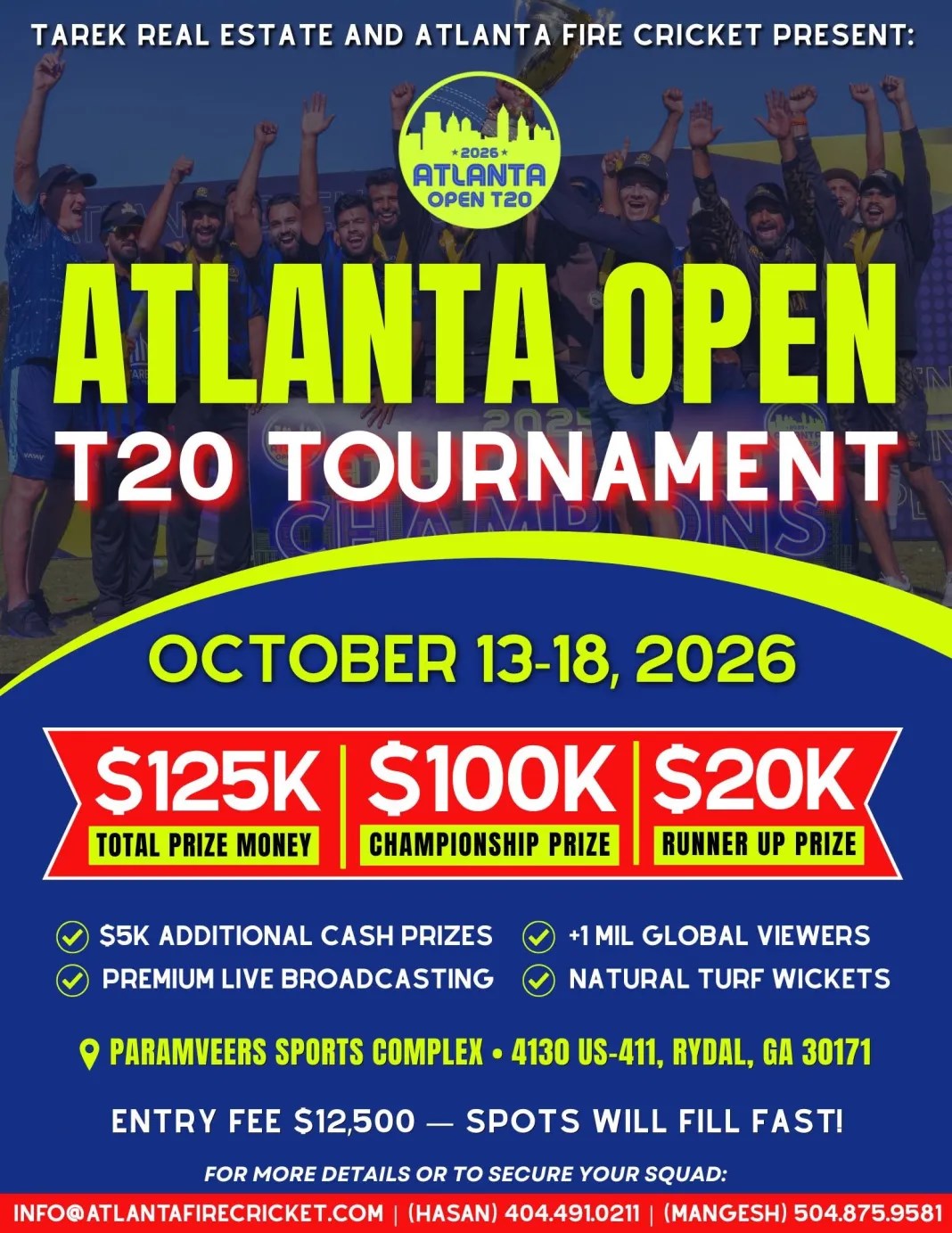 Atlanta Open T20 Cricket Tournament - Georgia