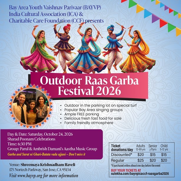 BAYVP-ICA-CCF Raas Garba Festival 2026 - California