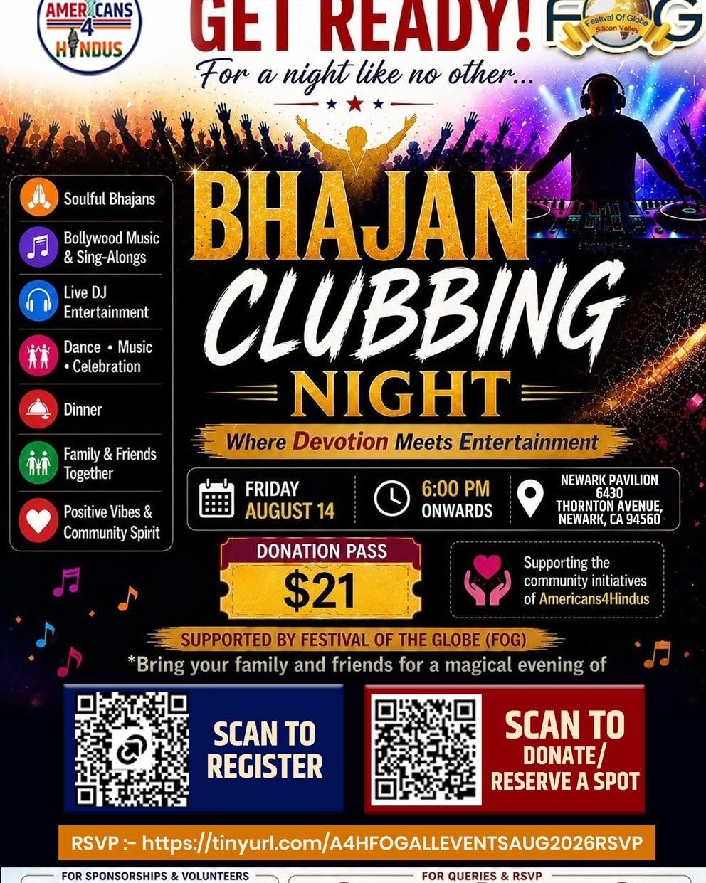 Bhajan Clubbing Night in CA - California