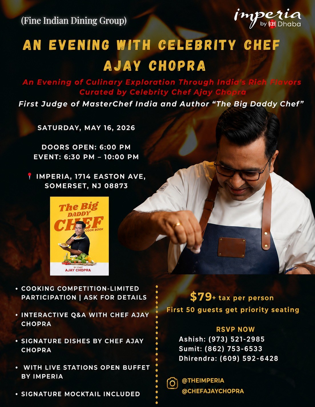 Celebrity Chef Ajay Chopra in New Jercy - New Jersey