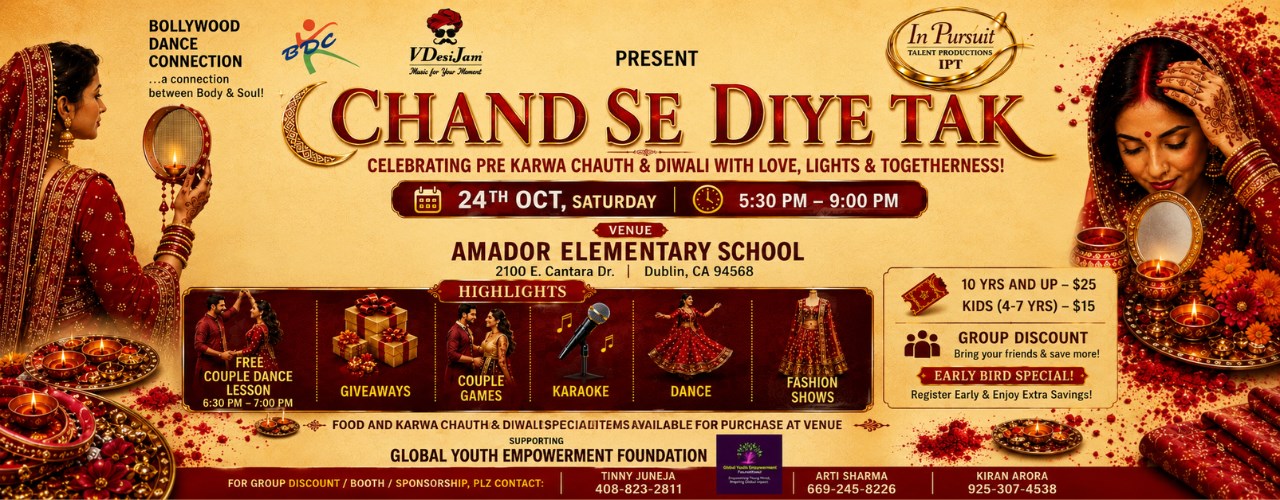 Chand se Diye Tak – Celebrating Pre-Karwa Chauth & Diwali - California