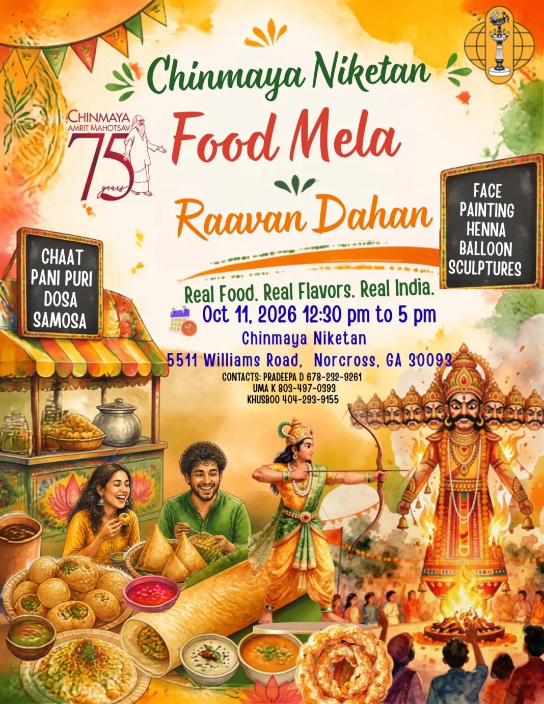 Chinmaya Niketan Food Mela & Raavan Dahan - Georgia
