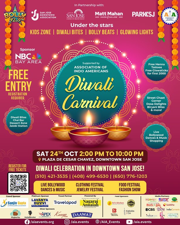 Diwali Carnival in San Jose, Downtown - California