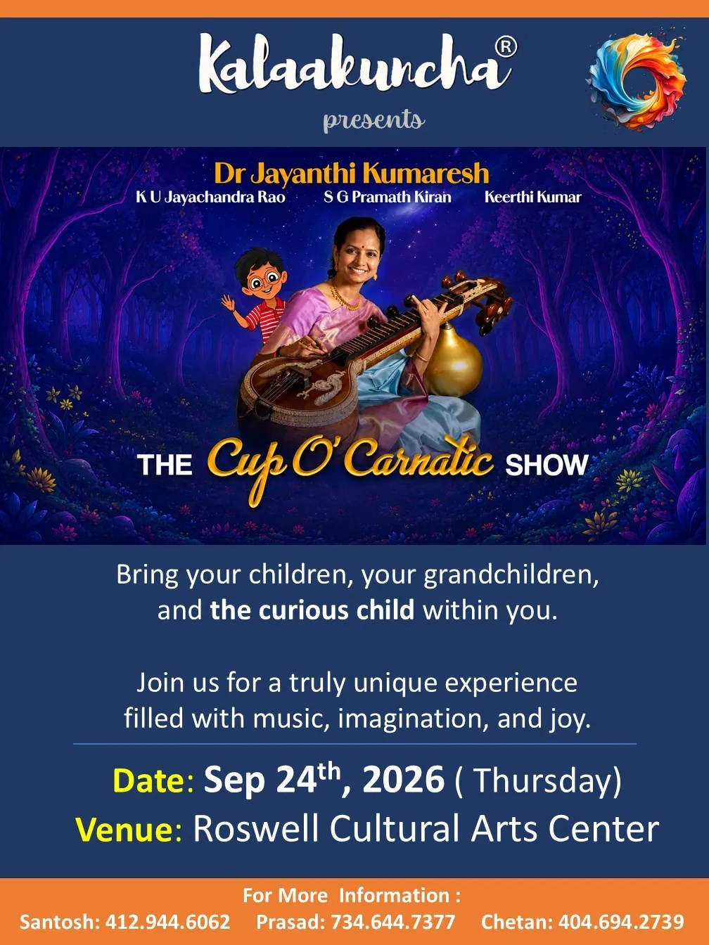 Kalaakuncha Presents - Cup O' Carnatic - Dr. Jayanti Kumaresh - Georgia