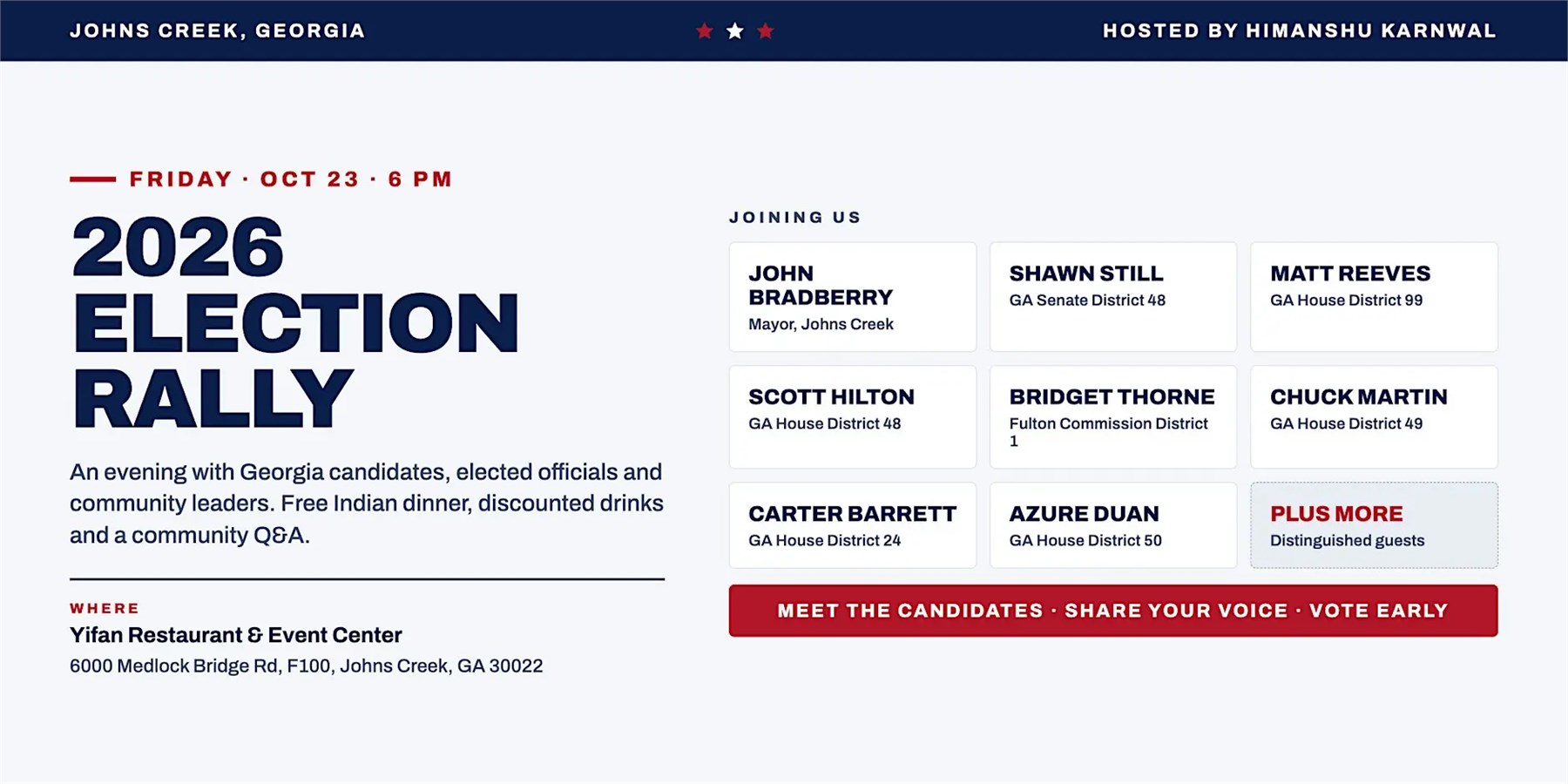 Election Rally for Georgia Candidates with the Community Leaders - Georgia