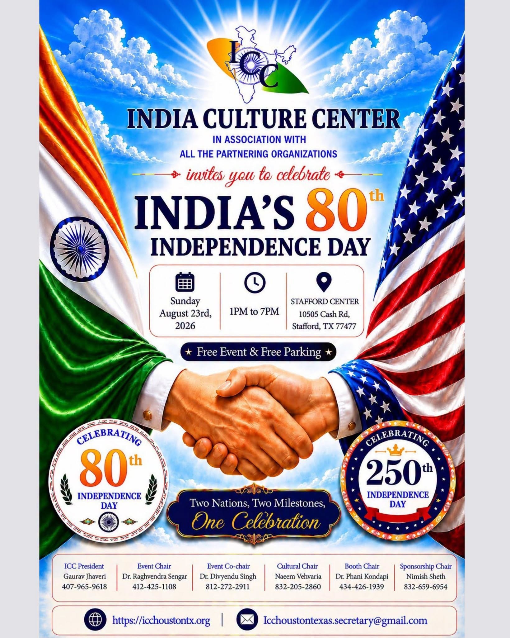 India Culture Center Celebrating- India's 80th Independence Day - Texas