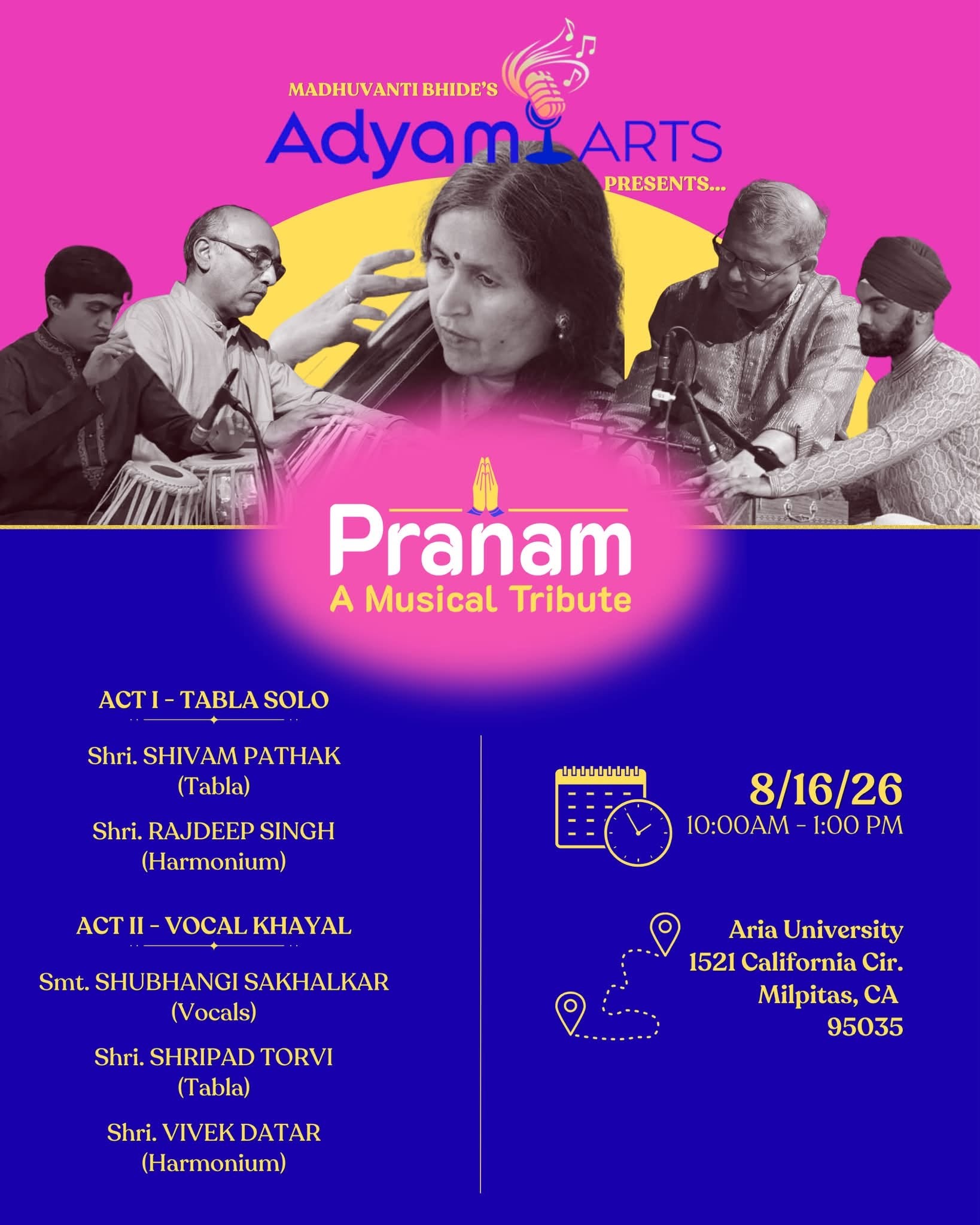 Pranam - A Musical Tribute - California