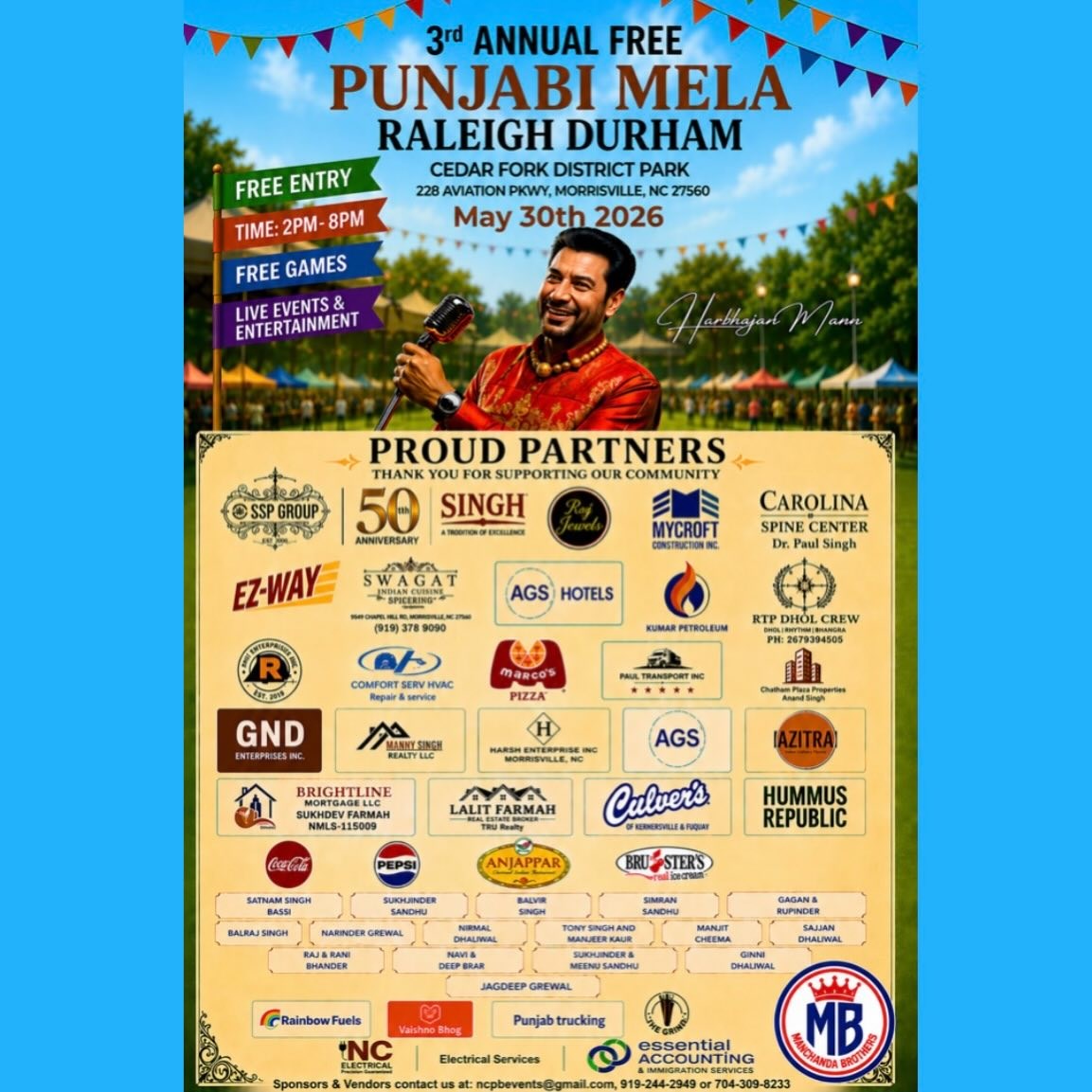 NCPB Presents 3rd Annual Punjabi Mela - North Carolina