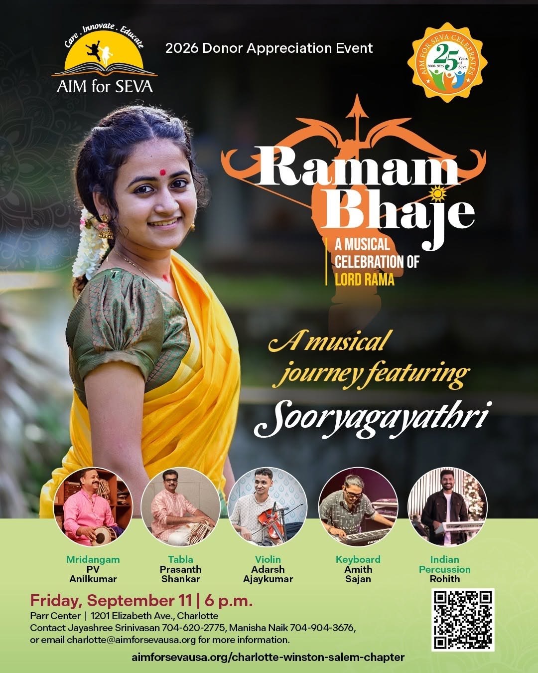 Ramam Bhaje by Singer Sooryagayathri - A Musical Celebration of Lord Rama - North Carolina