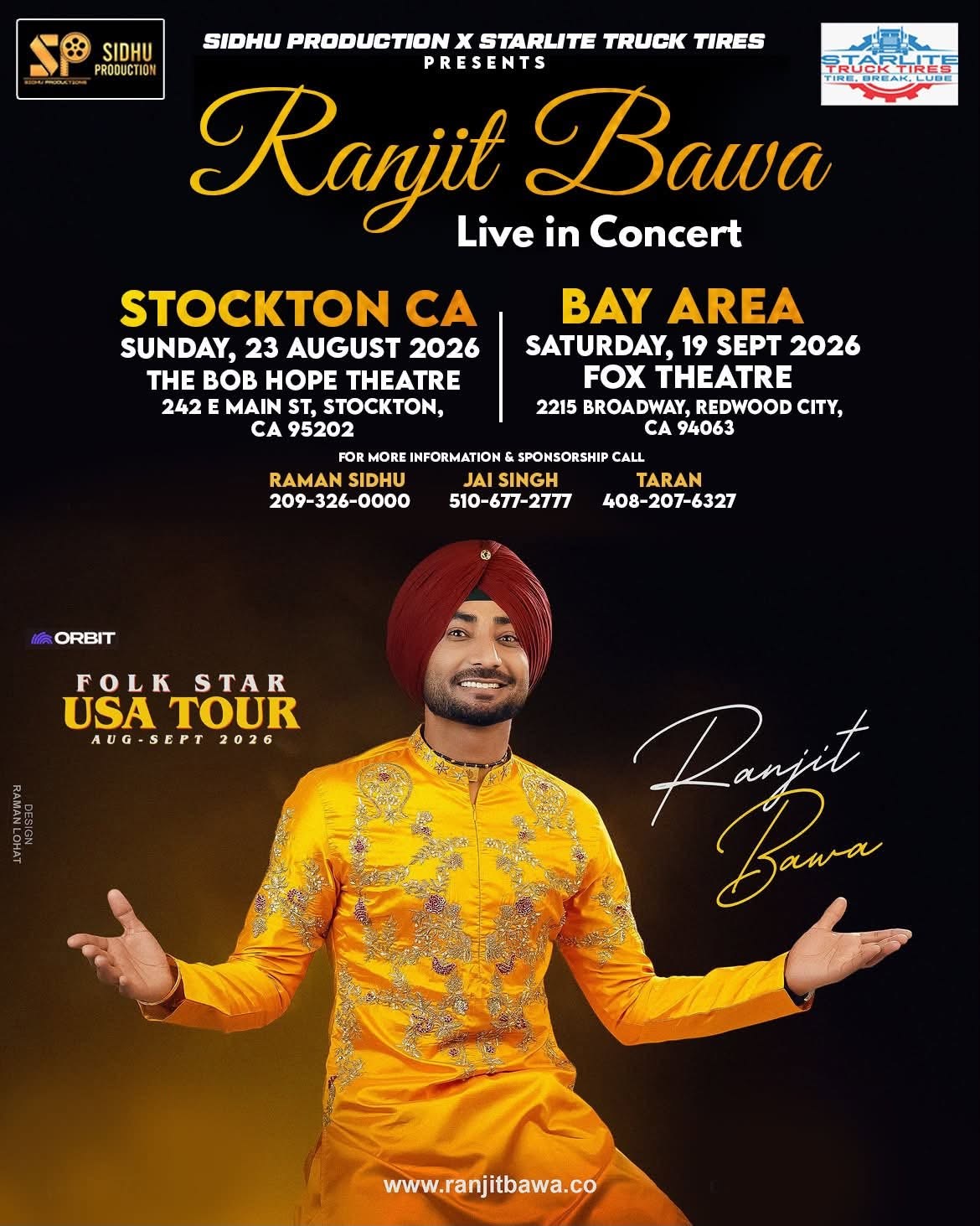 Ranjit Bawa Live in Concert- Stockton CA - California