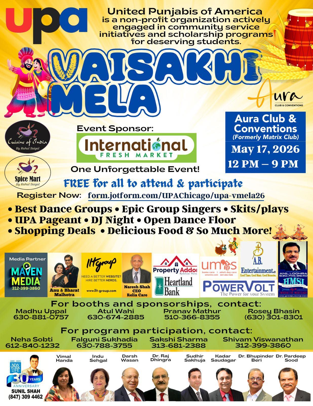 UPA Vaisakhi Mela Naperville 2026 - Illinois