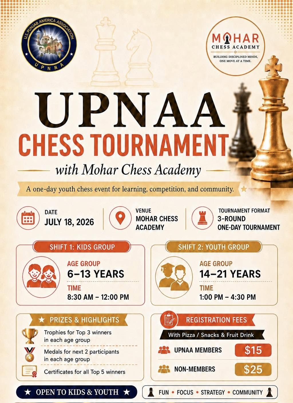 UPNAA Chess Tournament with Mohar Chess Academy - Georgia