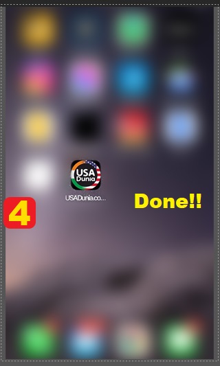  Add USADunia.com icon to your iPad or iPhone